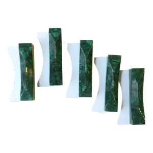 Green Malachite Utensil Rests, Set of 5