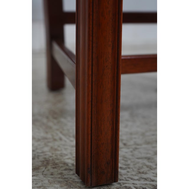 Set of 8 Kindel Mahogany Chippendale Upholstered Dining Chairs For Sale - Image 9 of 16