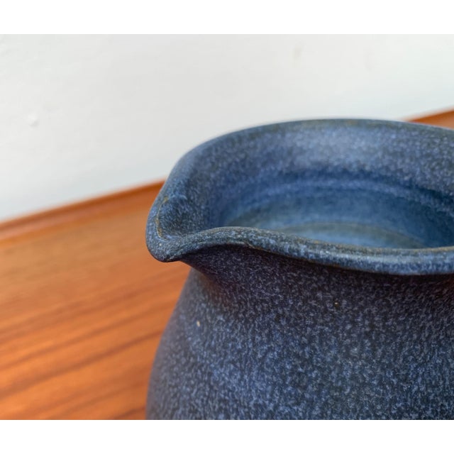 Vintage German Blue Ceramic Jug, 1970s For Sale - Image 9 of 18