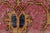Textile Vintage Mid-Century Pink and Gold Geometric Wool Rug, Black and Green Accents For Sale - Image 7 of 8