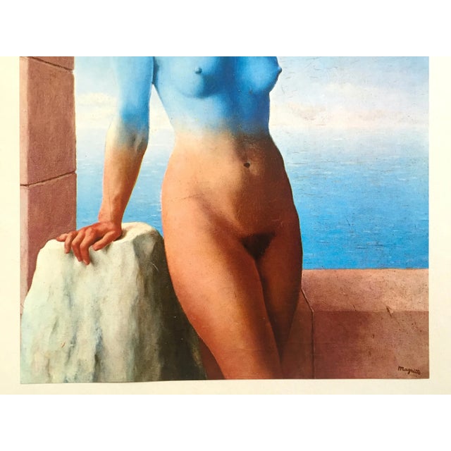 Modern Rene Magritte Vintage 1974 Surrealist Authentic Lithograph Print " Black Magic - La Magie Noire " 1945 For Sale - Image 3 of 10