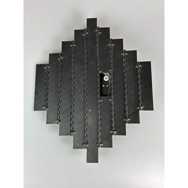 Brutalist Iron and Glass Wall Lamp, 1970s For Sale - Image 18 of 18