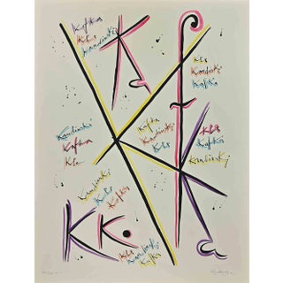 Rafael Alberti, Letter K, Lithograph, 1972 For Sale