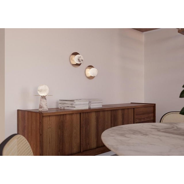 Not Yet Made - Made To Order Saturn Cycle Wall Lamp by United Alabaster For Sale - Image 5 of 8