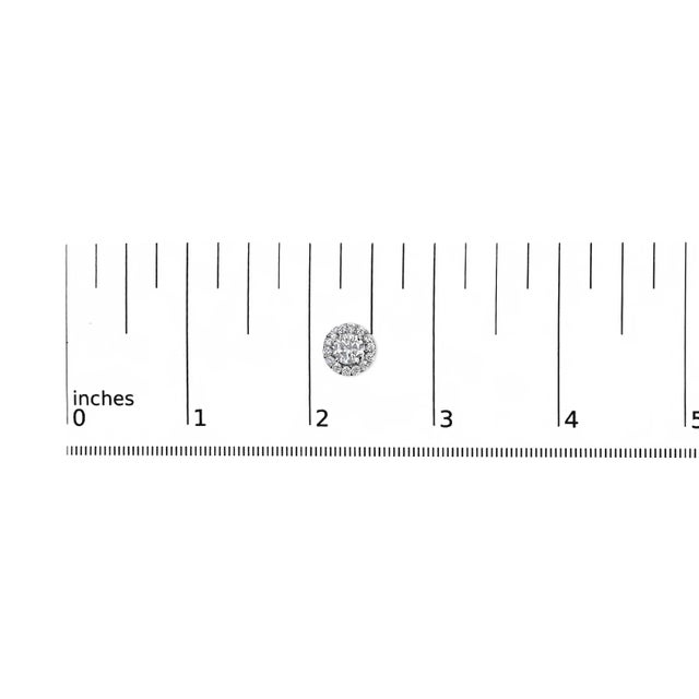 Early 21st Century 14K White Gold 3.0 Cttw Lab-Grown Diamond Hidden Halo Stud Earrings For Sale - Image 5 of 5
