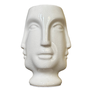 Vintage Postmodern White Ceramic “Dora Maar” Vase Styled After Jonathan Adler