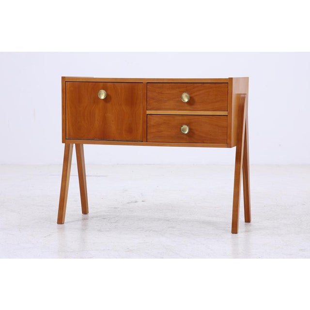 Vintage Teak Bedside Table with Flap and Drawers, 1960s For Sale - Image 16 of 16