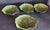 Mid-Century Modern Vintage Garden Salad Ambiance Collections Cabbage Majolica Leaf Bowls - Set of 4 For Sale - Image 3 of 5