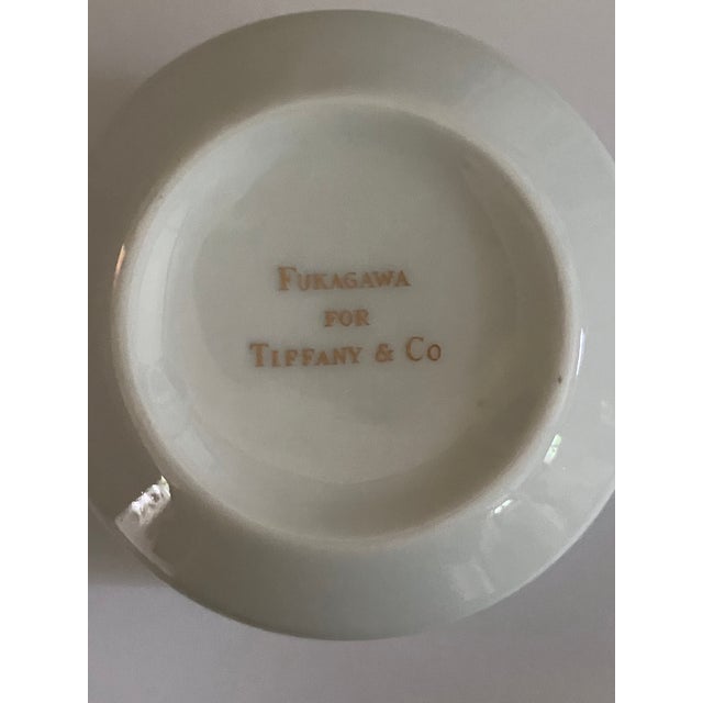 Fukagawa for Tiffany & Co. grey /white dragon motif Set of 12, includes 12 dinner plates, 12 salad plates, 12 saucers, 12...