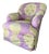 Chinoiserie / Hollywood Regency Fully Upholstered Lounge Chair by Laura Richard. Circa 1990s For Sale