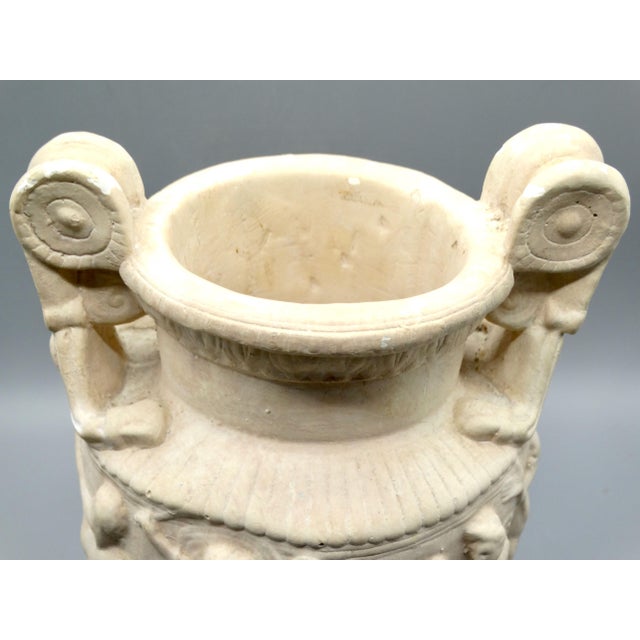 Grand Tour Style White Figural Greek Urn Vase For Sale - Image 10 of 11