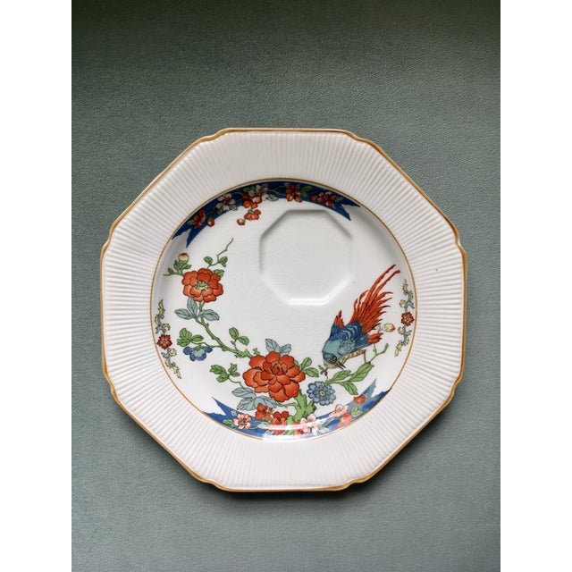 Art Nouveau 1910s Wood & Sons Snack Plates Pattern No. 1022- Set of 4 For Sale - Image 3 of 11