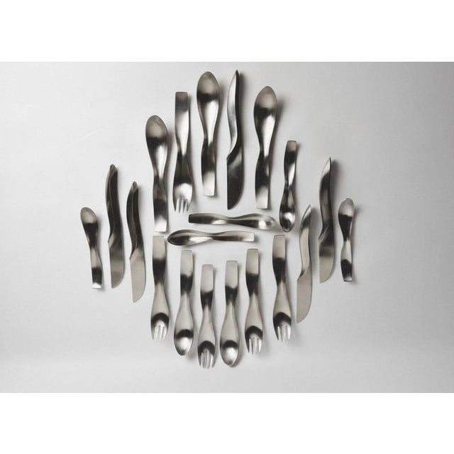 Silver Amboss Danube 7000 Cutlery Set by Janos Megyik, 1970s, Set of 20 For Sale - Image 8 of 8