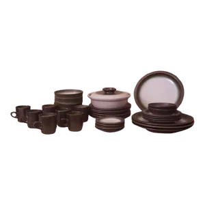 1950s Vintage Heath Ceramic Studio Dinnerware Set- 34 Pieces