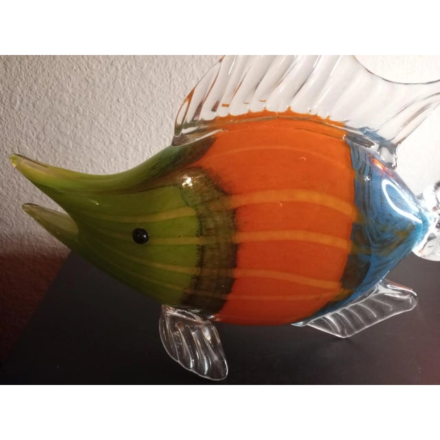 1960s Art Glass Fish Figurine For Sale - Image 4 of 8