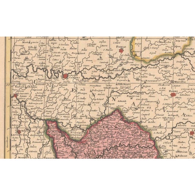 Antique Map of Languedoc and Southern France from Gerard and Leonard Valck, 1700 For Sale - Image 6 of 11