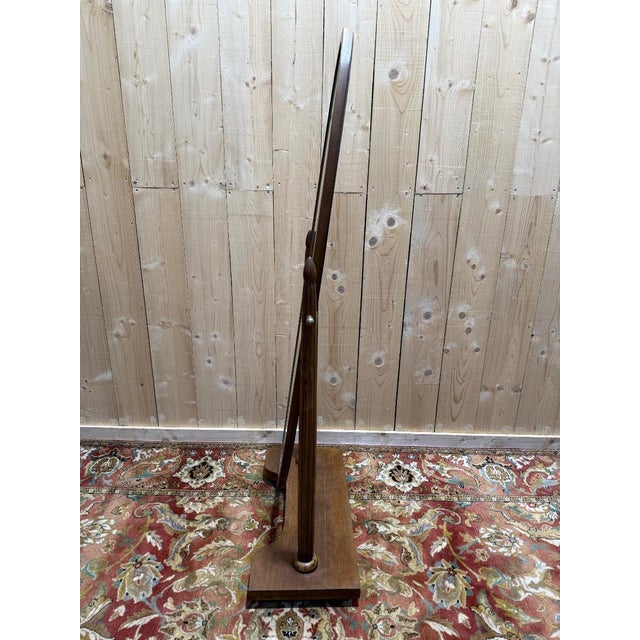 Art Deco Cheval Glass and Beveled Glass Mirror For Sale - Image 6 of 9