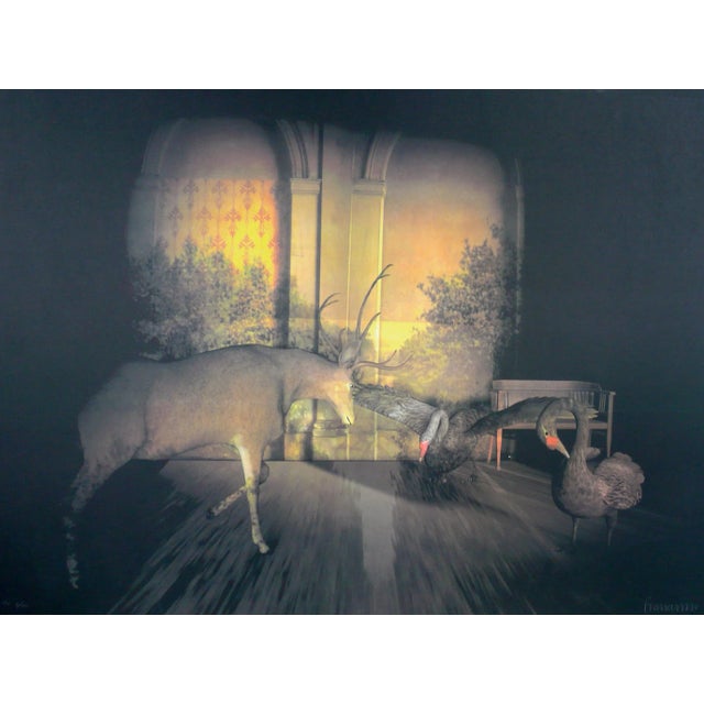 Francisco LARIOS Deer and gooses, 1990 Lithograph on Guarro paper Signed and numbered in pencil by the artist 75 prints...