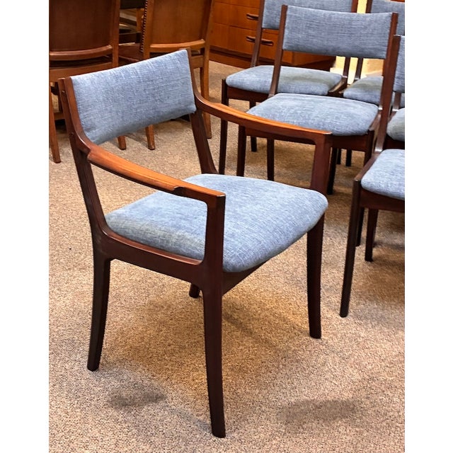Set of Ten Danish Modern Mahogany Framed Dining Chairs by Andels-Möbel-Magasinet, Denmark c.1960 For Sale In San Francisco - Image 6 of 11
