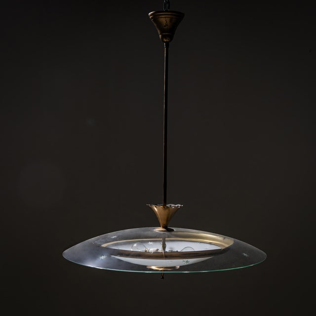 1950s Vintage Pendant Lamp, Italy, 1950s For Sale - Image 5 of 16