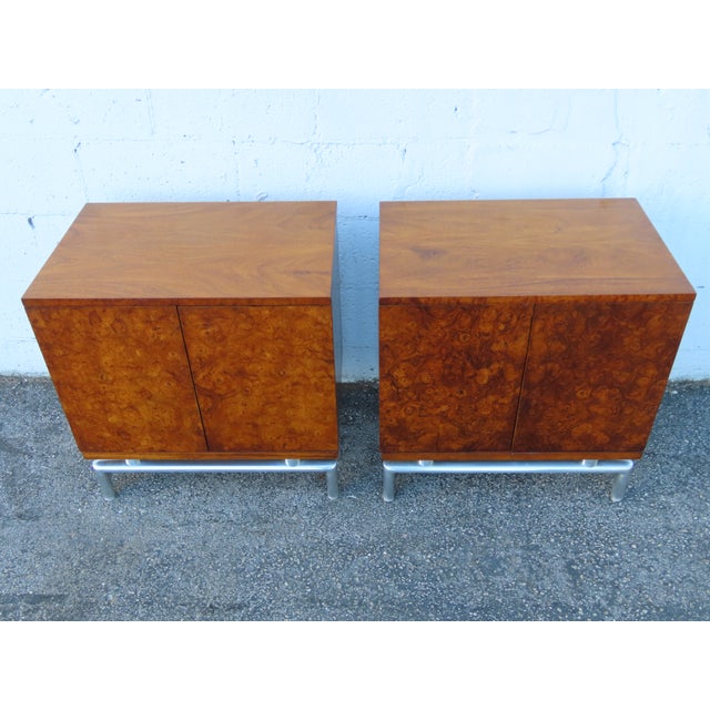 White Furniture Hollywood Regency Nightstands End Bedside Tables a Pair 6313 For Sale - Image 12 of 18