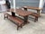 Burnt Umber French Oak Farmhouse Table W/ Benches For Sale - Image 8 of 17