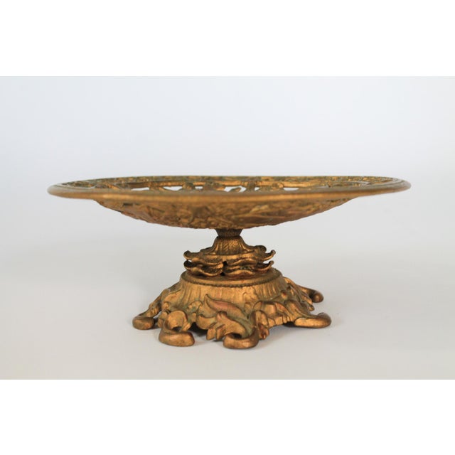 Antique Neoclassical "Iron Art" Tazza Compote Pedestal For Sale - Image 9 of 14