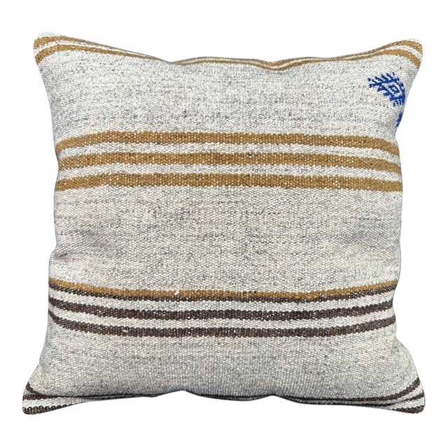 Turkish Hemp Pillow Cushion Natural Beige Brown Cushion Cover 20x20 For Sale