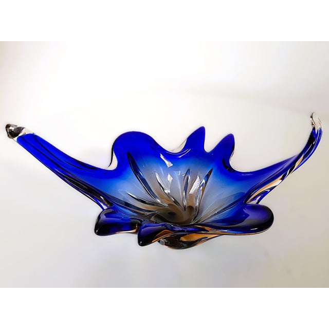 Handmade Cobalt Blue Murano Glass Bowls, Italy, 1970s, Set of 2 For Sale - Image 15 of 17