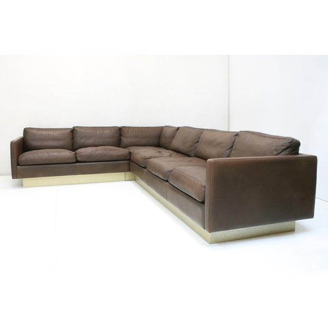 L-Shaped Sofa in Leather by Georg Thams for Vejen Polstermöbelfabrik, Denmark, 1970s For Sale - Image 4 of 18