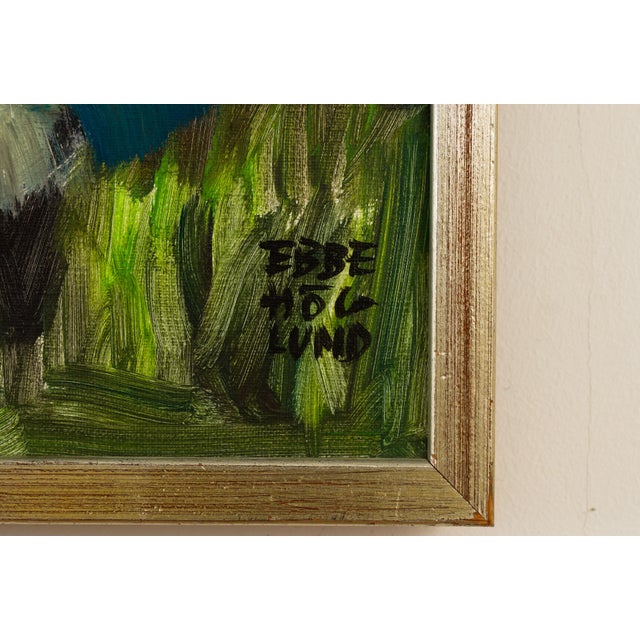Black Ebbe Höglund, Dream Picture, 1960s, Oil on Canvas For Sale - Image 8 of 12