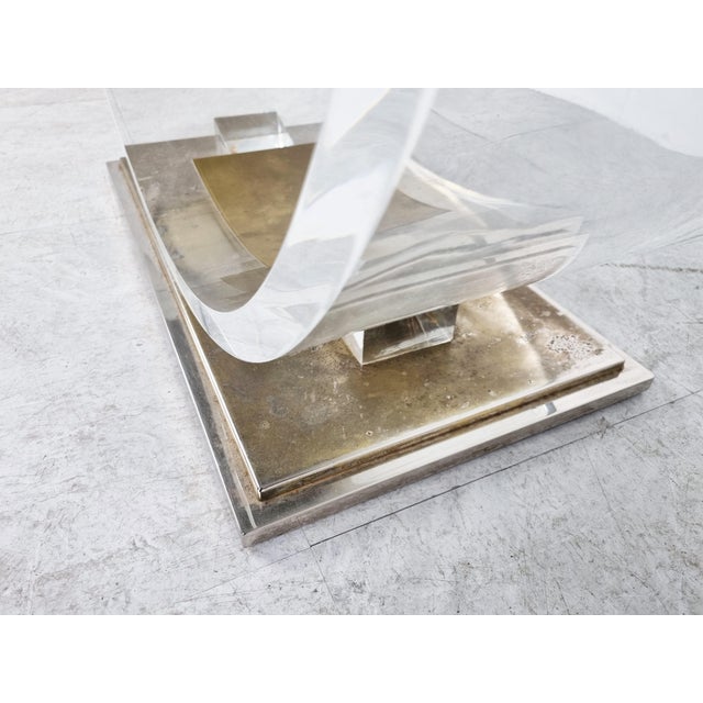 Brass Arch Coffee Table, 1970s For Sale - Image 9 of 11