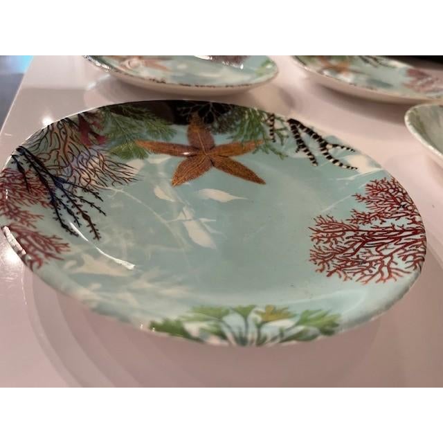 Contemporary Late 20th Century Gien France Desert Plates For Sale - Image 3 of 4