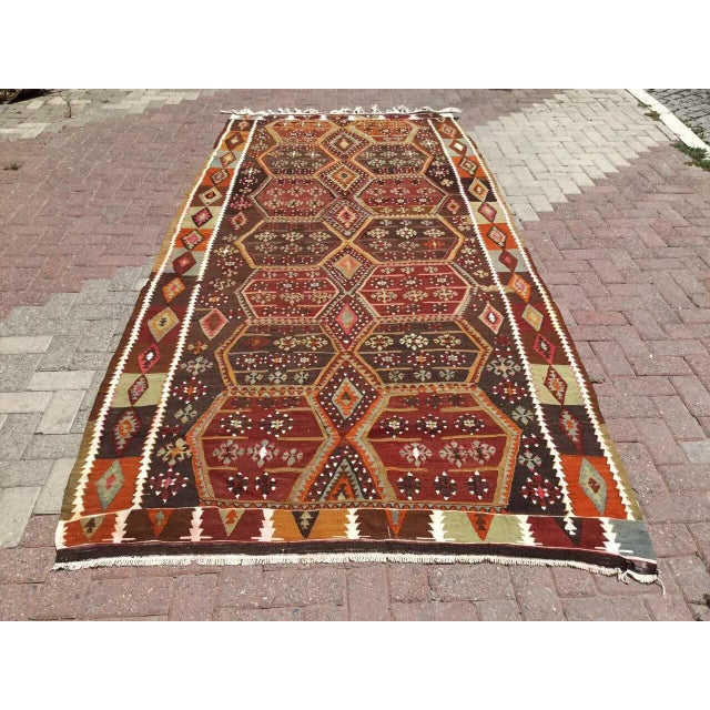 Vintage Kilim Rug - 64" X 141" For Sale - Image 13 of 13