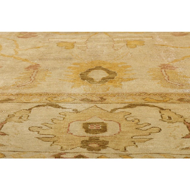 Mid 20th Century Vintage Turkish Oushak Rug, 11'06 X 15'01 For Sale - Image 5 of 10