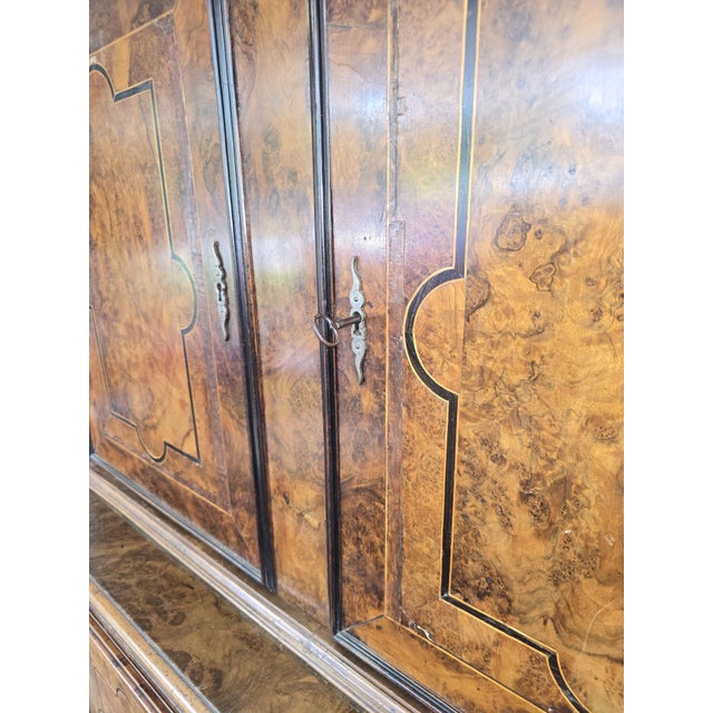 17th Century Burl Walnut Veneer Cabinet Flemish German Low Country For Sale - Image 15 of 17