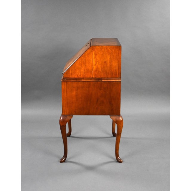 Queen Anne Walnut Bureau, 1930s For Sale - Image 10 of 11