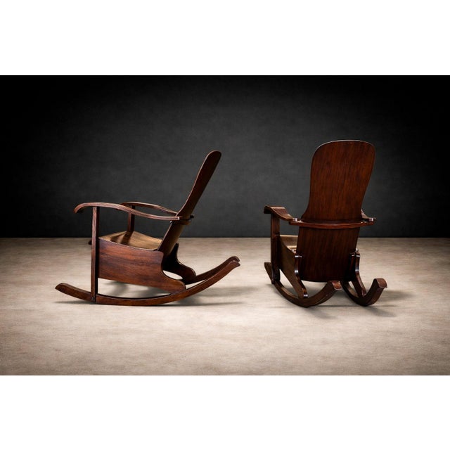 Mid-Century Modern Rocking Chairs in Bentwood, Moveis Cimo, 1950s - Lot 555-578 For Sale - Image 3 of 12