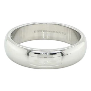 Mid 20th Century Tiffany & Co Platinum 950 Double Wedding Band Ring Size 11 For Sale