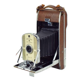 1948 Original Polaroid Land Camera Model 95 - First Edition Instant Folding Camera With Leatherette Finish For Sale