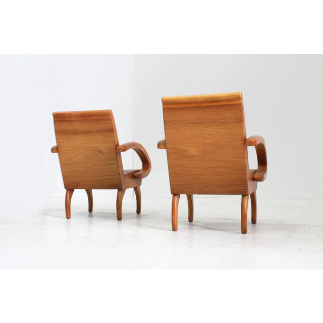 Mid-Century Armchairs in Bent Wood, 1960s, Set of 2 For Sale - Image 6 of 9