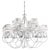Glass Victory Rose Chandelier in Chrome and Italian Cut Glass by Aggiolight For Sale - Image 7 of 7