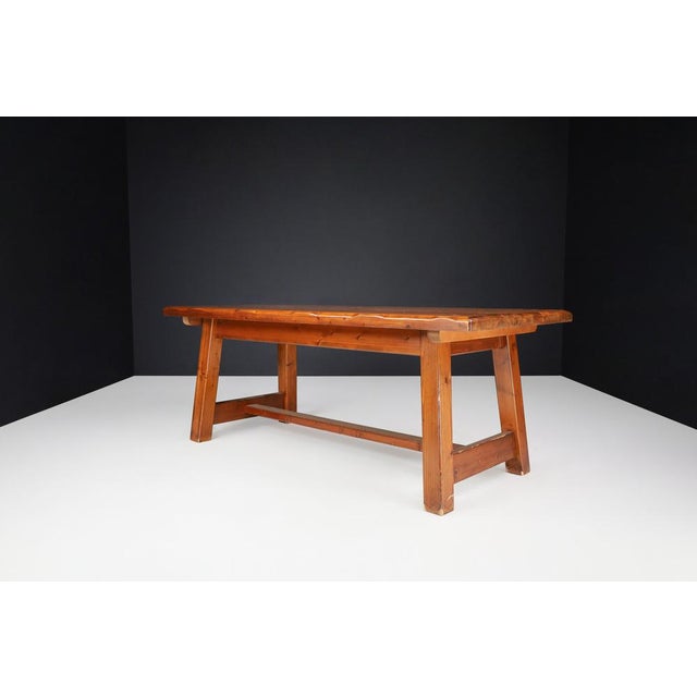 Mid-Century French Pine Dining Table, 1970s For Sale - Image 9 of 11