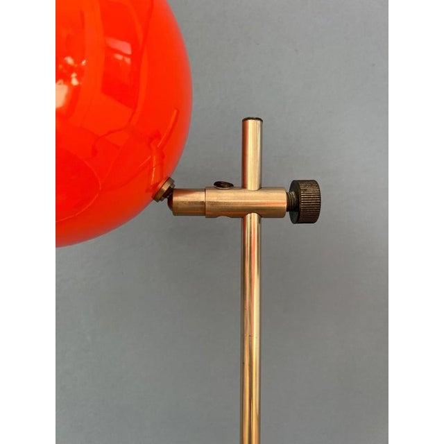 Mid-Century Modern Space Age Desk Lamp in Orange For Sale - Image 12 of 13