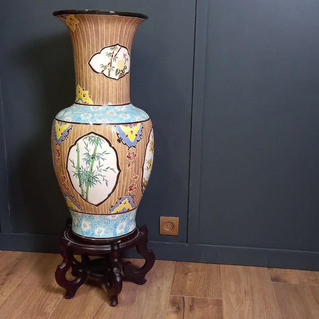 Vintage Vietnamese Bien Hoa Vases, 1950s, Set of 3 For Sale - Image 3 of 16