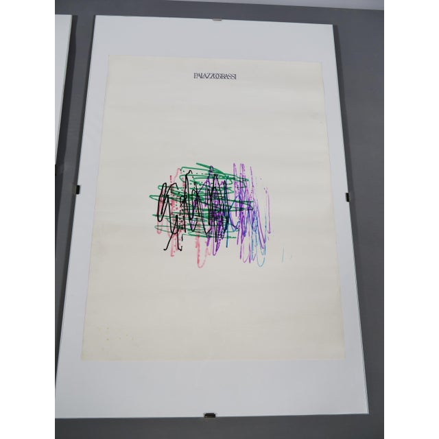 Art poster by Jean Tinguely for the exhibition at Palazzo Grassi, Venice, 1987. Bold, expressive design with free lines...