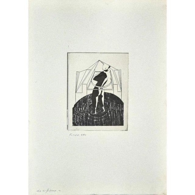 Figure is an original etching on cardboard realized by danilo bergamo in 1970s. Not signed. Good conditions. Danilo...