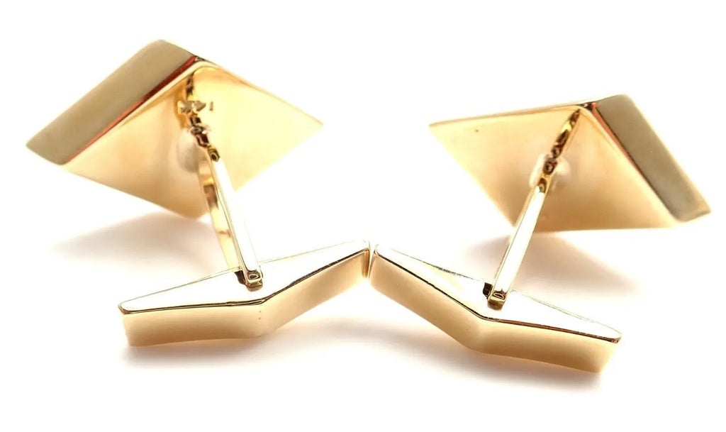 Boutons De Manchette Vintage Or Jaune 14 Carats - Occasion Très Bon état - Pour Homme