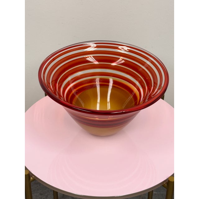 Waterford Evolution Collection Striped Art Glass Bowl For Sale - Image 12 of 12