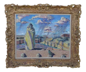 Don Burgess "Passenger of the Storm" Oil Painting on Canvas, 1985